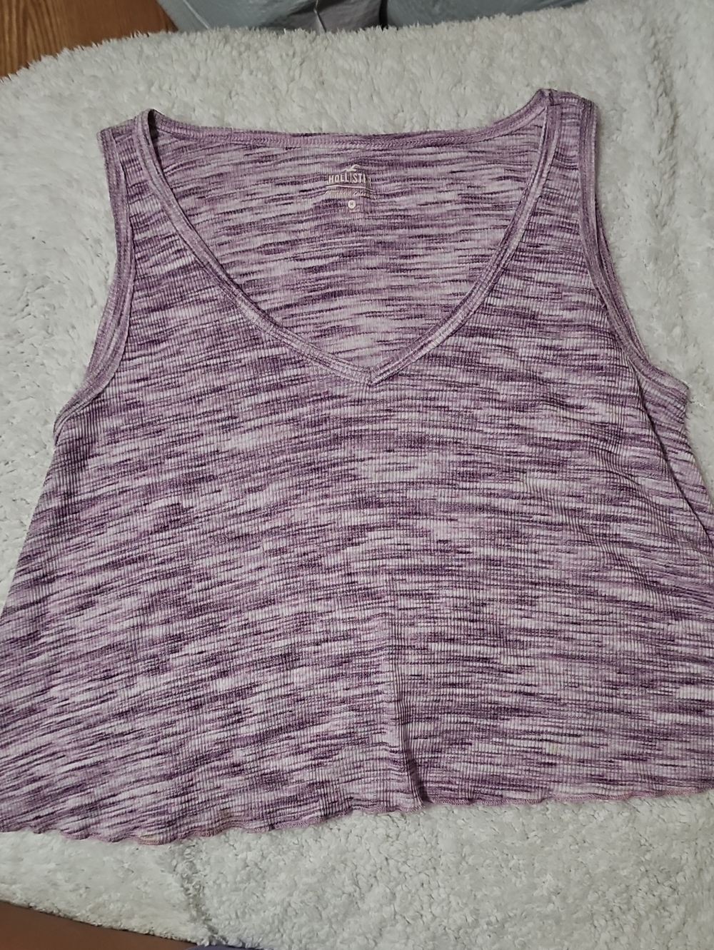 Hollister Lavender Space-Dye V-Neck Tank
